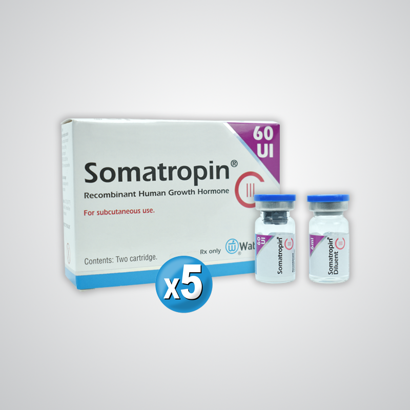 Venta Hormona de Crecimiento - Somatropina 60 ui - 5 pzs - Watson